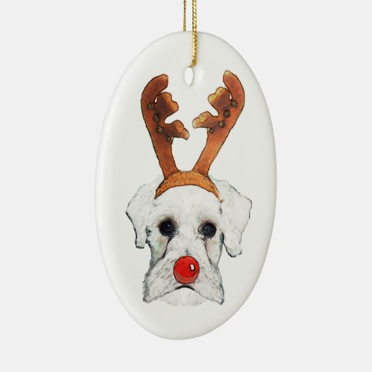 Reindeer Schnauzer Ornament (Rechts)