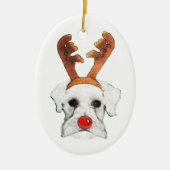 Reindeer Schnauzer Ornament (Voorkant)