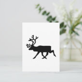 Reindeer Silhouette Briefkaart (Staand voorkant)