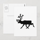 Reindeer Silhouette Briefkaart (Voorkant / Achterkant)
