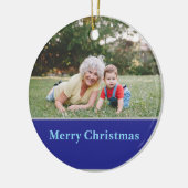 Reindeer Silhouette Christmas Greeting and Photo  Keramisch Ornament (Links)