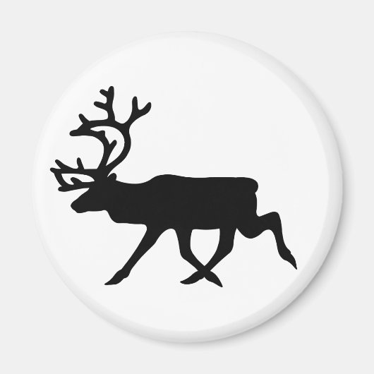 Reindeer Silhouette Magneet (Voorkant)