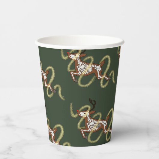 Reindeer Skeleton Papieren Bekers (Achterkant)