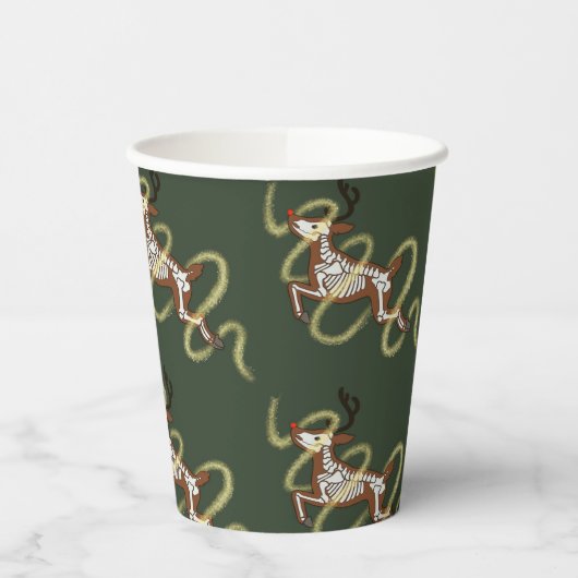Reindeer Skeleton Papieren Bekers (Links)