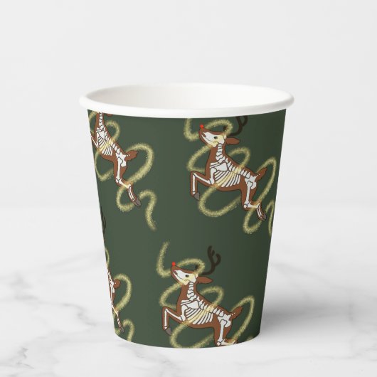 Reindeer Skeleton Papieren Bekers (Voorkant)