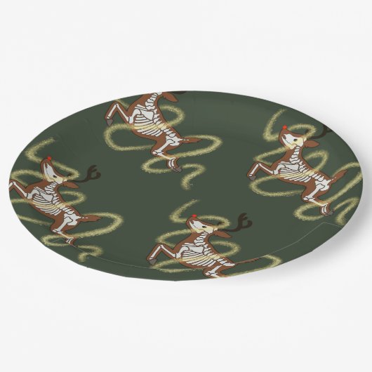 Reindeer Skeleton Papieren Bordje (Gekanteld)