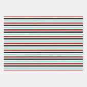 Reindeer Sleigh Chrismas Pine Trees Inpakpapier Vel (Voorkant 3)