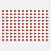 Reindeer Sleigh Chrismas Pine Trees Inpakpapier Vel (Voorkant 2)