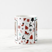 Reindeer Sleigh Christmas Pine Trees Koffiemok (Center)