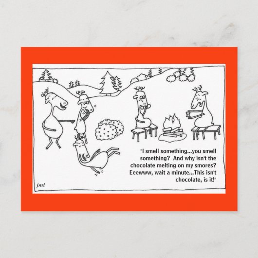 Reindeer Smores Briefkaart (Voorkant)