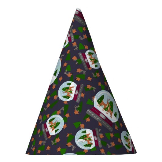 Reindeer Snow Globes Feesthoedjes (Rechts)