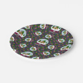 Reindeer Snow Globes Papieren Bordje (Gekanteld)