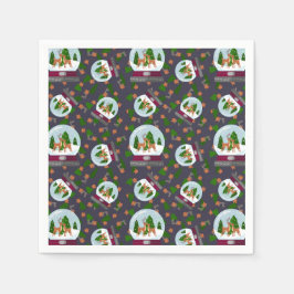 Reindeer Snow Globes Servet