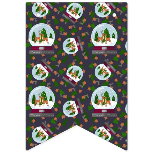 Reindeer Snow Globes Vlaggetjes (Tweede vlag)