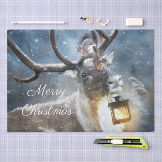 Reindeer Snow Tissuepapier (Craft)