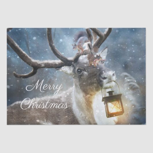 Reindeer Snow Tissuepapier (Voorkant)