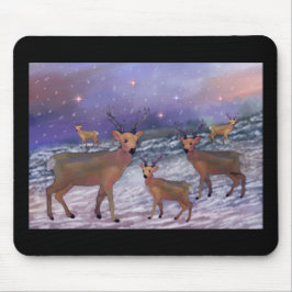 Reindeer Snowfall Mousepad Muismat