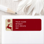Reindeer Snowflake Return Address Label (Insitu)