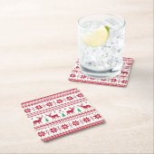 Reindeer Snowflakes Fair Isle Design Paper Onderze Kartonnen Onderzetters (Insitu)