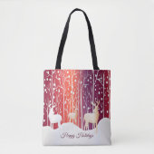 Reindeer Snowy Holiday Canvas tas (Voorkant)
