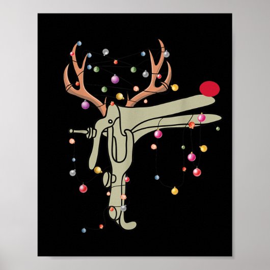 Reindeer Speculum Nurse Funny Christmas Obgyn Nurs Poster (Voorkant)