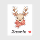 Reindeer Sticker | Cute Christmas Deer (Vel)