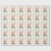 Reindeer Tan Funny Kerstfeestdag - Wrapping Pape Cadeaupapier (Vlak)