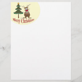 Reindeer Tangled-papier met kerstbriefpapier voor