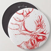 Reindeer Toile de Jouy Colossal Button (Voorkant /achterkant)