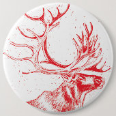 Reindeer Toile de Jouy Colossal Button (Voorkant)