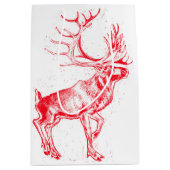 Reindeer Toile de Jouy Gift Bag Medium Cadeauzakje (Voorkant)
