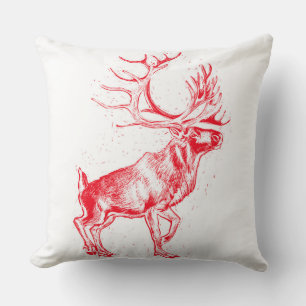 Reindeer Toile de Jouy Pillow Kussen