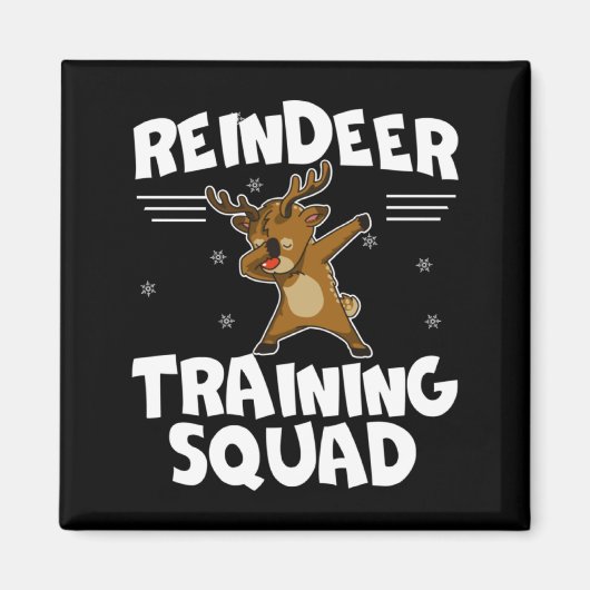 Reindeer Training Squad Deer Team Xmas Running New Magneet (Voorkant)