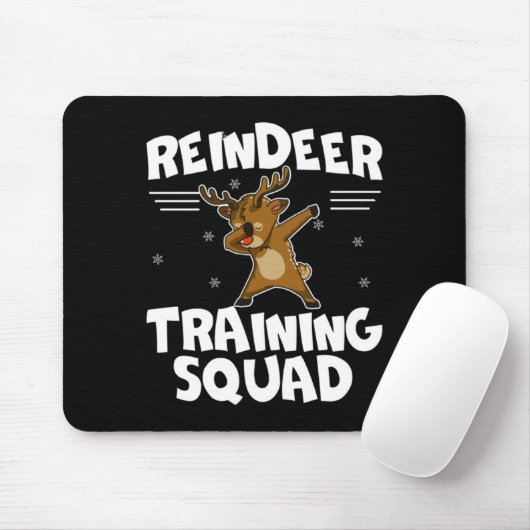 Reindeer Training Squad Deer Team Xmas Running New Muismat (Met muis)