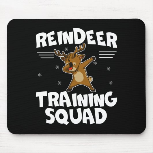 Reindeer Training Squad Deer Team Xmas Running New Muismat (Voorkant)