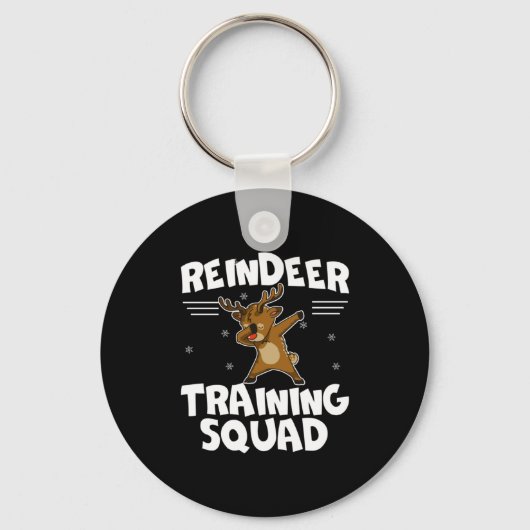 Reindeer Training Squad Deer Team Xmas Running New Sleutelhanger (Voorkant)