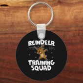 Reindeer Training Squad Deer Team Xmas Running New Sleutelhanger (Voorkant)