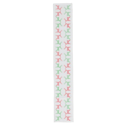 Reindeer Ugly KerstSweater Pattern Lange Tafelloper (Voorkant)