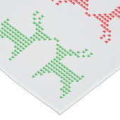 Reindeer Ugly KerstSweater Pattern Lange Tafelloper (Hoek)