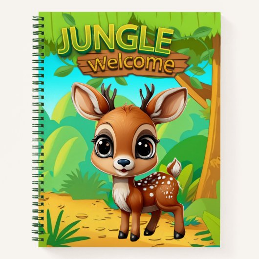 Reindeer Unique Fawn Animal Deer Graphic Doe 🦌 Notitieboek (Voorkant)