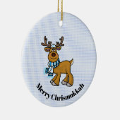 Reindeer Wearing Yarmulke Chrismukkah Ornament (Rechts)
