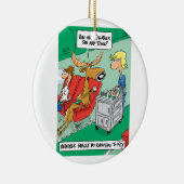 Reindeer weet hoe te vliegen. keramisch ornament (Rechts)