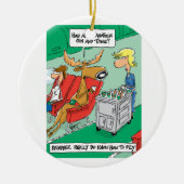 Reindeer weet hoe te vliegen. keramisch ornament (Voorkant)