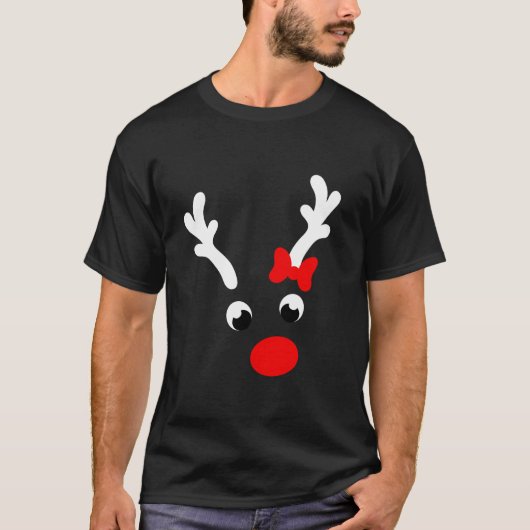 Reindeer Xmas Matching Family Group Christmas Part T-shirt (Voorkant)