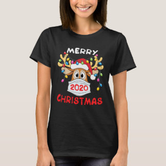 Reindeerface Masker 2020 met Kerstmis Shirt Funny
