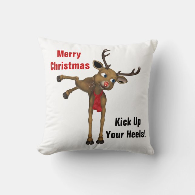 Reindeerfeestelijke kerstillustratie kussen (Voorkant)