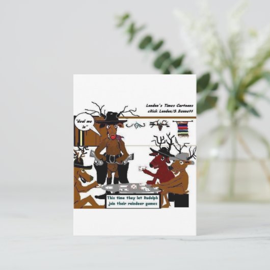 Reindeergames Funny kerstcadeautjes en T - shirts Feestdagenkaart (Staand voorkant)