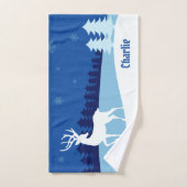 Reindeerillustratie, aangepaste handdoekset bad handdoek (Handdoek)