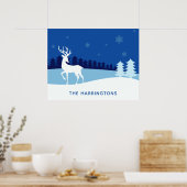 Reindeerillustratie, aangepaste naam poster (Keuken)