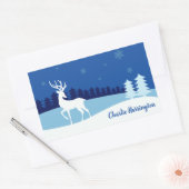 Reindeerillustratie, aangepaste naam stickers (Envelop)